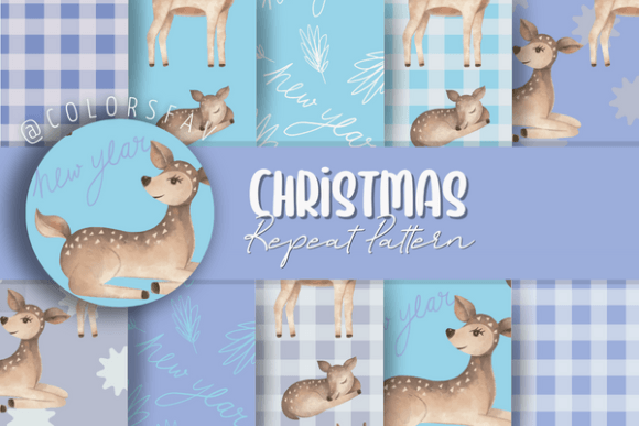 Blue Winter Landscapes Digital Papers