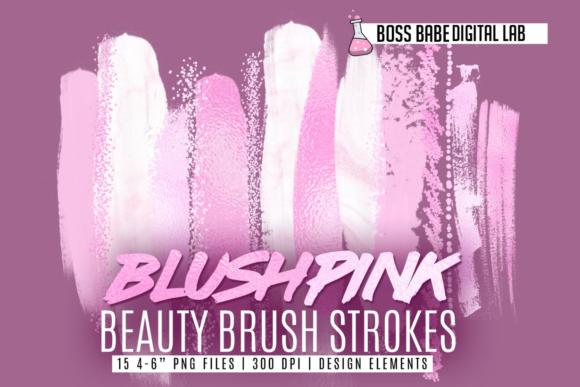 Blush Pink Beauty Brush Strokes