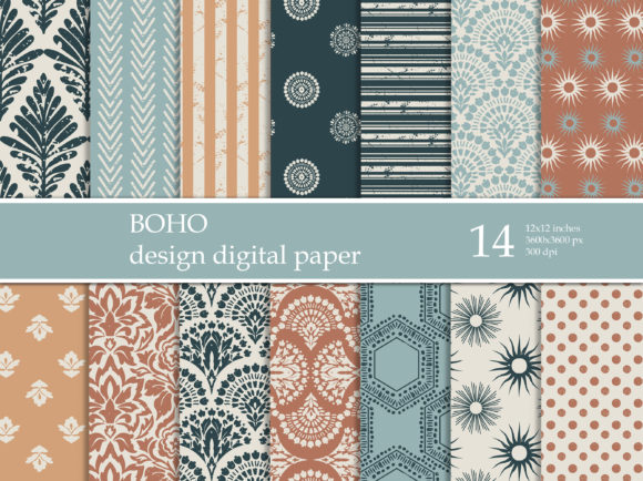Boho Digital Paper Pack: A Creative Resource for Modern Designers