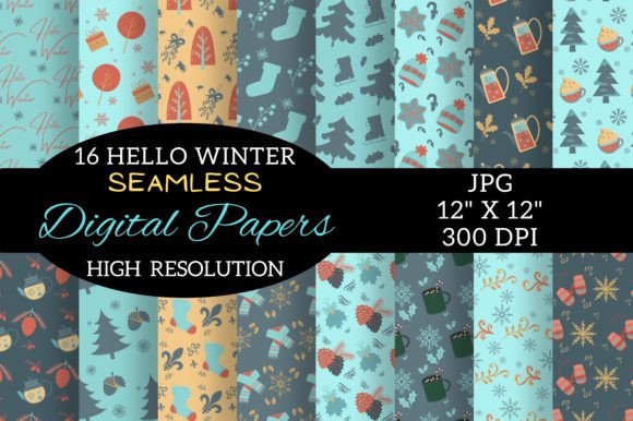Boho Retro Winter Digital Papers Pattern: A Versatile Choice for Creative Projects