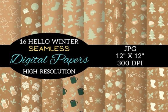 Boho Winter Digital Paper: A Creative Resource for Designers and Enthusiasts