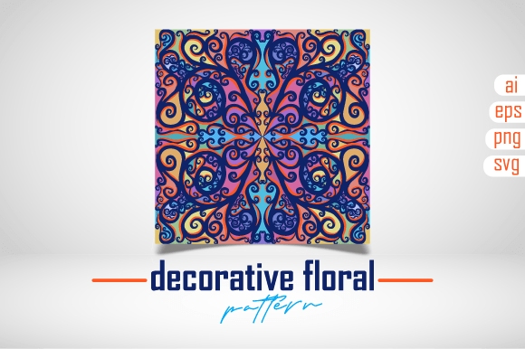 Colorful Decorative Floral Pattern: A Versatile Design for Creative Projects
