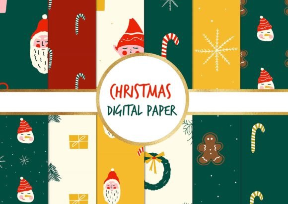 Cute Christmas Digital Paper