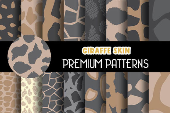 Grey and Brown Giraffe Skin Animal Print