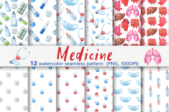 Medical Seamless Pattern Digital Pack