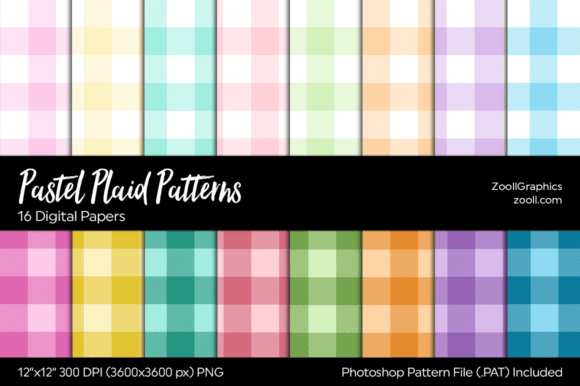 Pastel Plaid Digital Papers