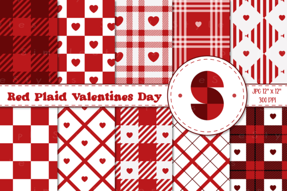 Red Plaid Valentines Day Digital Paper: A Versatile Tool for Creative Expression