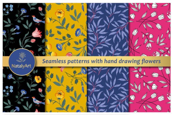 Seamless Pattern with Flowers