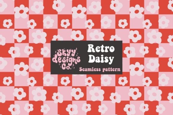 Valentine Daisy Seamless Pattern