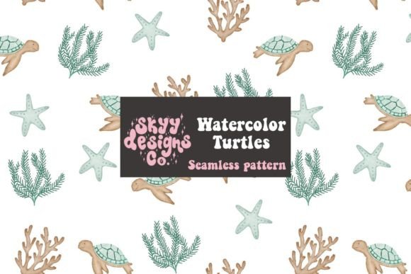 Watercolor Turtles Seamless Pattern: A Creative Asset for Designers and Artists